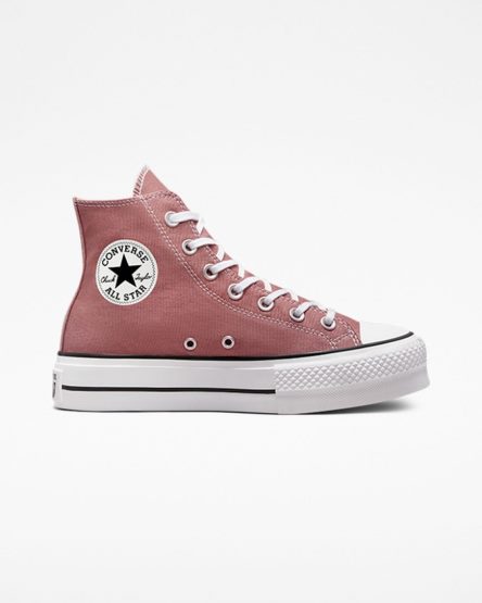 Women's Converse Chuck Taylor All Star Lift Seasonal Color High Top Platform Shoes Pink / Black / White | AU 35984V